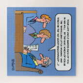 Funny Lawyer Reading will zu Heirs Cartoon Puzzle (Horizontal)