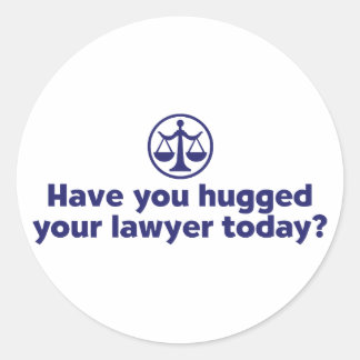 Funny Lawyer Runder Aufkleber