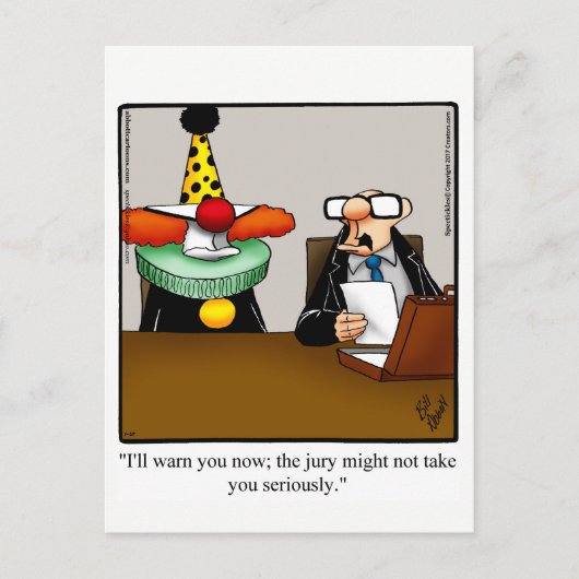 Funny Lawyer Spaß Postcard Spectickles Postkarte (Vorderseite)