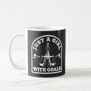 Funny Lawyer Student nur ein Mädchen mit Goals Anw Kaffeetasse