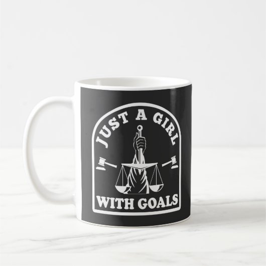 Funny Lawyer Student nur ein Mädchen mit Goals Anw Kaffeetasse (Links)