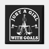 Funny Lawyer Student nur ein Mädchen mit Goals Anw Magnet (Vorne)