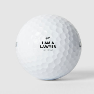 Funny Lawyer Zitat in Schwarz & Weiß Golfball
