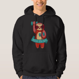 Funny Layz Sloth Weightlift Workout Sport Hoodie