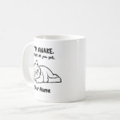 Funny Lazy Cat Coffee Mug | Custom I’m Awake Kaffeetasse (Vorderseite Links)
