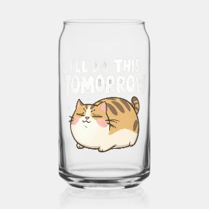 Funny Lazy Cat -'Ich mache das morgen' Dosenglas