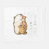 Funny Lazy Cat -'Ich mache das morgen' Fleecedecke (Vorderseite (Horizontal))