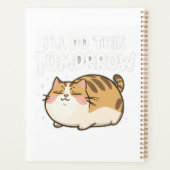 Funny Lazy Cat - Ich mache das morgen Planer (Rückseite)