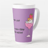 Funny Lazy Cat Latte Tasse (Rechte Ecke)