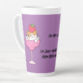 Funny Lazy Cat Latte Tasse (Linke Ecke)