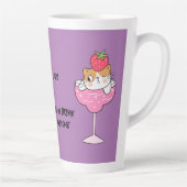 Funny Lazy Cat Latte Tasse (Rechts)