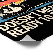 Funny Lazy Cat Meme Weird Stuff Lover Men Women Bo Poster (Ecke)