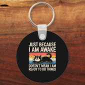 Funny Lazy Cat Meme Weird Stuff Lover Men Women Bo Schlüsselanhänger (Vorderseite)