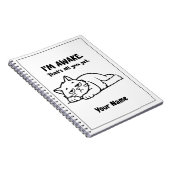 Funny Lazy Cat Notebook | Custom I’m Awake Design Notizblock (Rechte Seite)