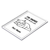 Funny Lazy Cat Notebook | Custom I’m Awake Design Notizblock (Linke Seite)
