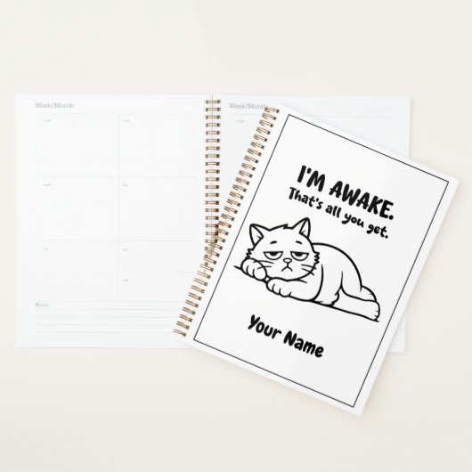 Funny Lazy Cat Planner | Custom I’m Awake Design Planer (Anzeige)