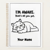 Funny Lazy Cat Planner | Custom I’m Awake Design Planer (Vorderseite)