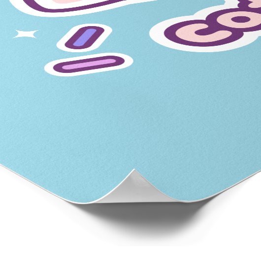 Funny Lazy Cat Pun Poster (Ecke)