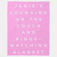 Funny Lazy Days Binge Watching Pink Personalisiert