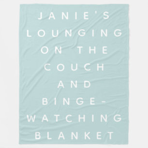 Funny Lazy Days Binge Watching Quote Personalisier Fleecedecke
