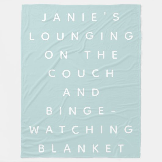Funny Lazy Days Binge Watching Quote Personalisier Fleecedecke (Vorderseite)