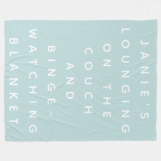 Funny Lazy Days Binge Watching Quote Personalisier Fleecedecke (Vorderseite (Horizontal))