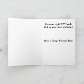 Funny Lazy Happy Vatertag Grußkarte Karte (Innenseite)
