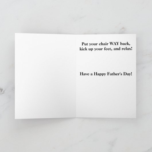 Funny Lazy Happy Vatertag Grußkarte Karte (Innenseite)