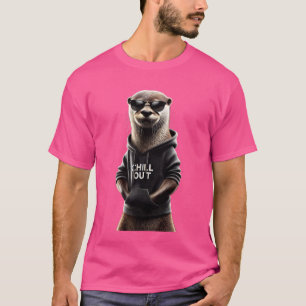 Funny Lazy Otter Chillin Relaxen Chill Out Tier T-Shirt
