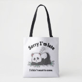 Funny Lazy Panda Design Tasche (Vorderseite)