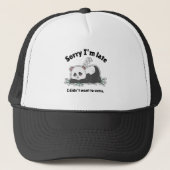 Funny Lazy Panda Design Truckerkappe (Vorderseite)