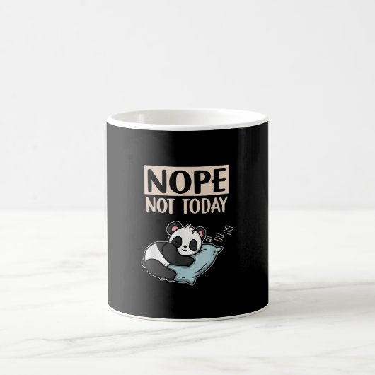 Funny Lazy Panda Geschenk Nope nicht heute Panda Kaffeetasse (Mittel)