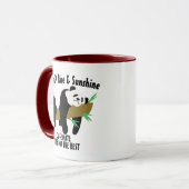 Funny Lazy Panda Puns T-Shirt, Rise & Sunshine Tasse (Vorderseite Links)