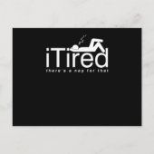 Funny Lazy People Couch Potato Sleepyhead iTired T Postkarte (Vorderseite)