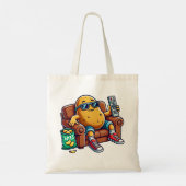 Funny Lazy Potato Tragetasche (Rückseite)