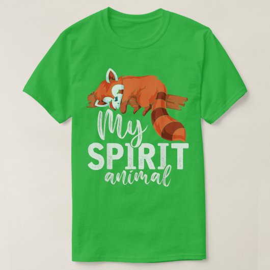 Funny Lazy Red Panda My Spirit Animal T-Shirt (Design vorne)