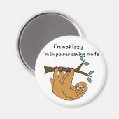Funny Lazy Sloth Cartoon Magnet (Vorderseite/Rückseite)