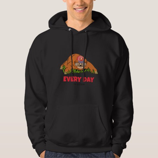 Funny Lazy Sloth Hoodie (Vorderseite)