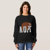 Funny Lazy Sloth Nope Niedlich Sloth Sweatshirt (Vorne ganz)