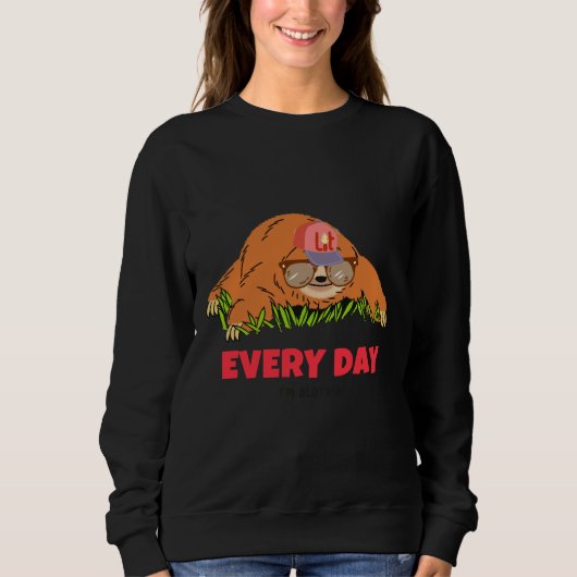 Funny Lazy Sloth Sweatshirt (Vorderseite)