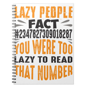 Funny Lazy Social Angst People Graphic Sarcastic Notizblock