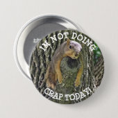 Funny Lazy Squirrel Napping in Tree Button (Vorne & Hinten)