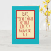 Funny Lazy Vater Balancing Act Vatertag Karte (Gelbe Blume)
