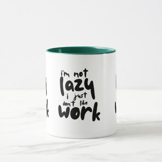 Funny Lazy Work Sarcastic Office Quote Coffee Mug Tasse (Zentrum)
