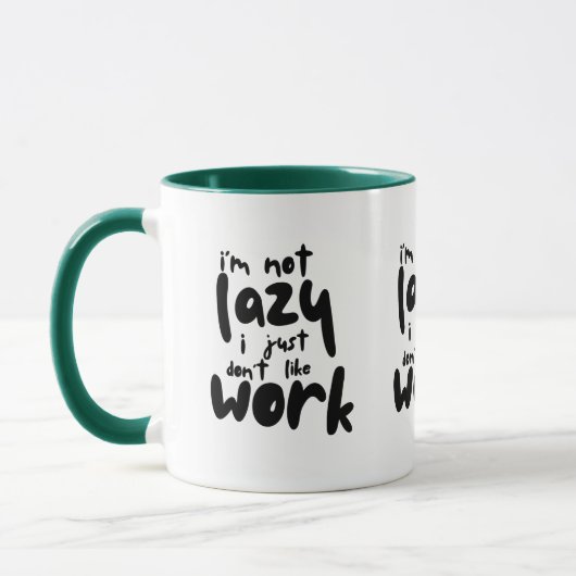 Funny Lazy Work Sarcastic Office Quote Coffee Mug Tasse (Links)