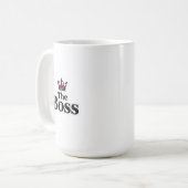 Funny Leadership Coffee Mug with Crown for Him Kaffeetasse (Vorderseite Links)