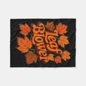 Funny Leaf Blower Fall Autumn Costume Matching Out Fleecedecke (Vorderseite (Horizontal))