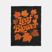 Funny Leaf Blower Fall Autumn Costume Matching Out Fleecedecke (Vorderseite)