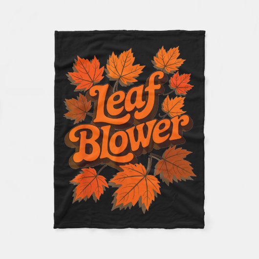 Funny Leaf Blower Fall Autumn Costume Matching Out Fleecedecke (Vorderseite)