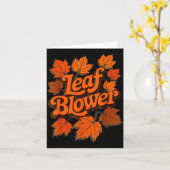 Funny Leaf Blower Fall Autumn Costume Matching Out Karte (Gelbe Blume)